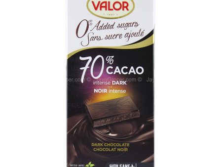 Valor 70% Cacao 0% Added Sugar Dark Chocolate 100g Sale