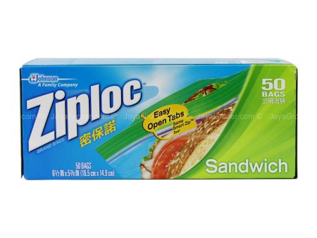 Ziploc Sandwich Bag 16.5 x 14.9cm 50pcs pack Discount