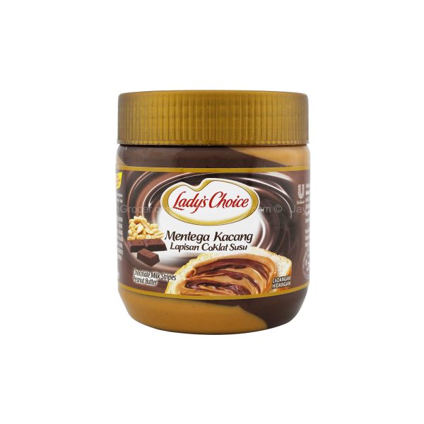 Ladys Choice Chocolate Milk Stripe Peanut Butter 350g Fashion