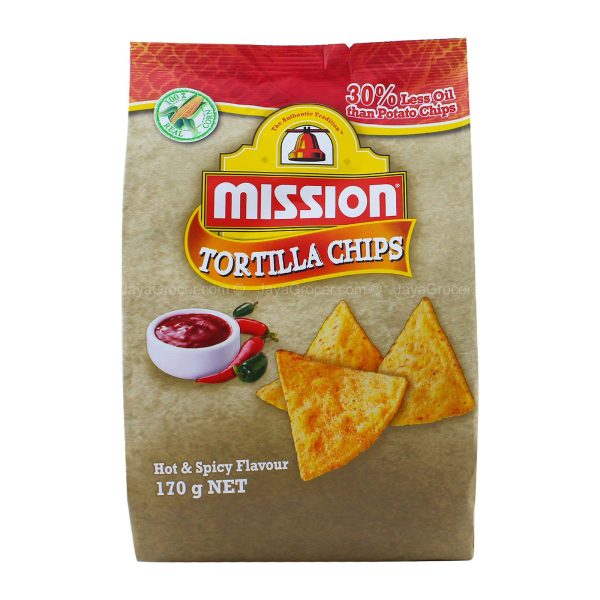 Mission Tortilla Chips Hot and Spicy 170g For Sale