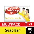 Lifebouy Lemon Fresh Bar Soap 80g x 3 Supply