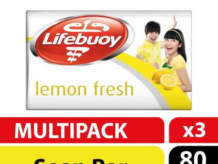 Lifebouy Lemon Fresh Bar Soap 80g x 3 Supply