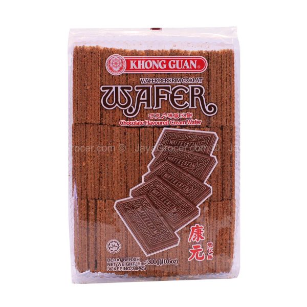 Khong Guan Chocolate Flavoured Cream Wafers 300g Online now