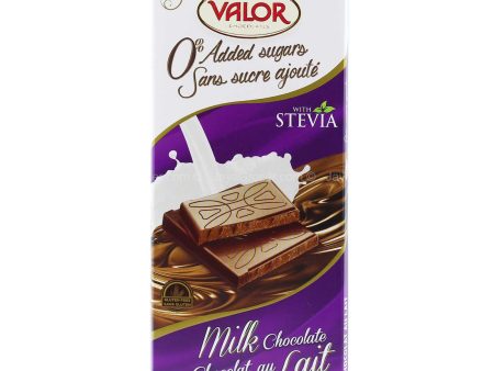 Valor 0% Added Sugar Milk Chocolate 100g Discount