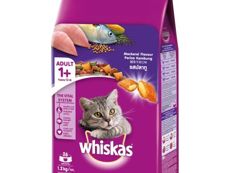 Whiskas Mackerel Dry Cat Food 1.2KG For Cheap