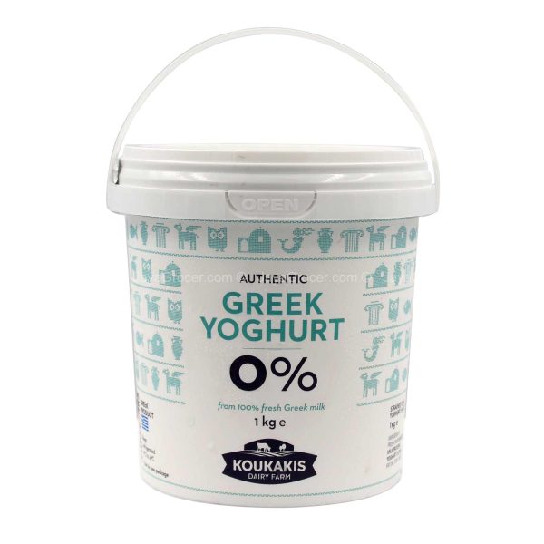 Koukakis Authentic Greek Yogurt 0% Fat 1kg Hot on Sale