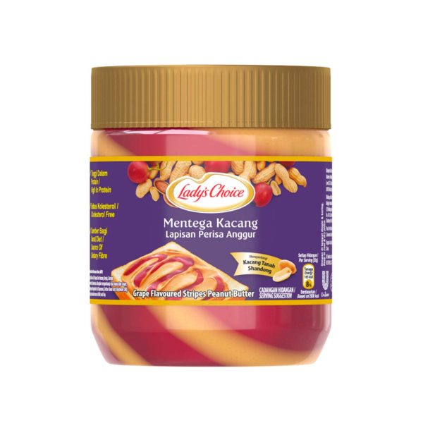 Ladys Choice Grape Flavored Stripes Peanut Butter 350g Cheap