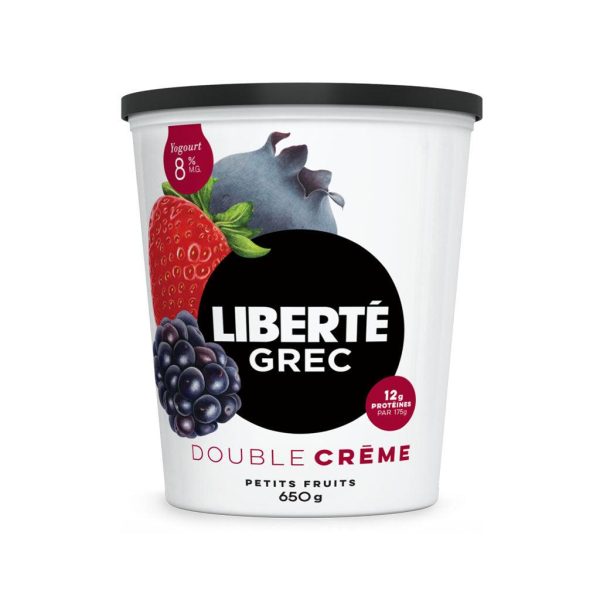 Yogourt Grec Double Crème Petits Fruits 8% Cheap